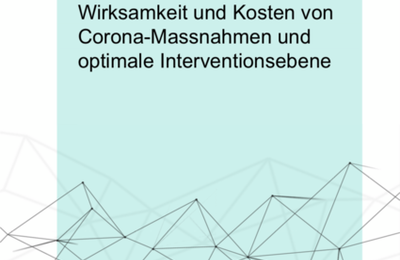 Cover der Studie Wirksamkeit_und_Kosten_Coronamassnahmen